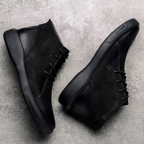 Men's Large Size High-top Boots British Leather Shoes